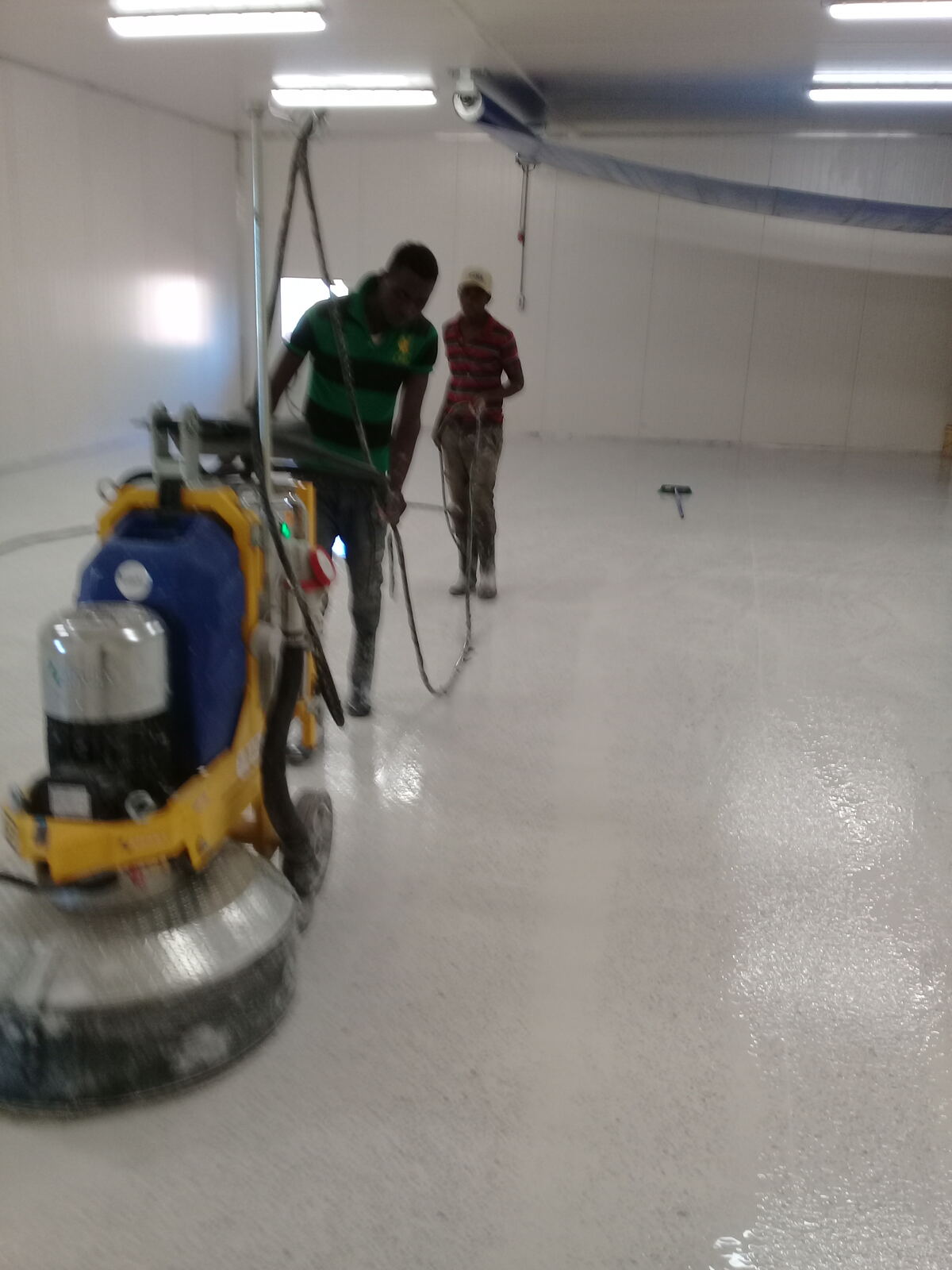 Restored terrazzo floor